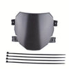 A black universal wind deflector cover for off-road motorcycles.