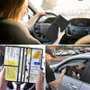 A man holds a premium faux leather car document organizer in the driver's seat of a car.