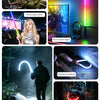 A collection of images showing various uses of a flexible USB rechargeable LED work light and camping lantern, including camp