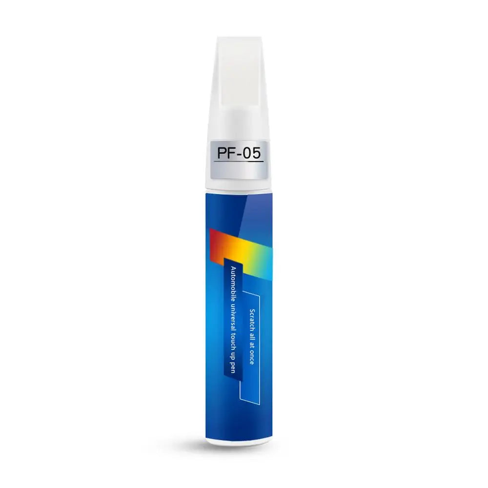 A white car touch-up paint pen labeled PF-05 with a blue body.