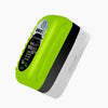 A bright lime green and black professional windshield cleaning brush set.