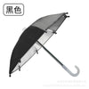 Black mini motorcycle sunshade umbrella shown in a closed or partially open state.