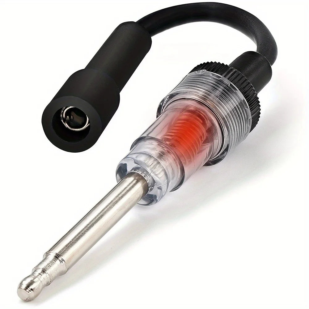 Automotive spark plug ignition tester kit with a metal probe and electrical connector.