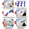 A six-step process for repairing a car sag port using hot glue and a puller tool.