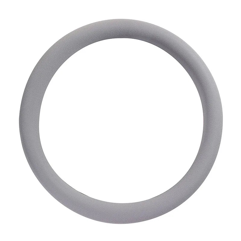 A smooth, gray silicone steering wheel cover.