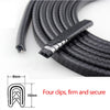 Protector edge for black universal car door, with four clips for a firm fit
