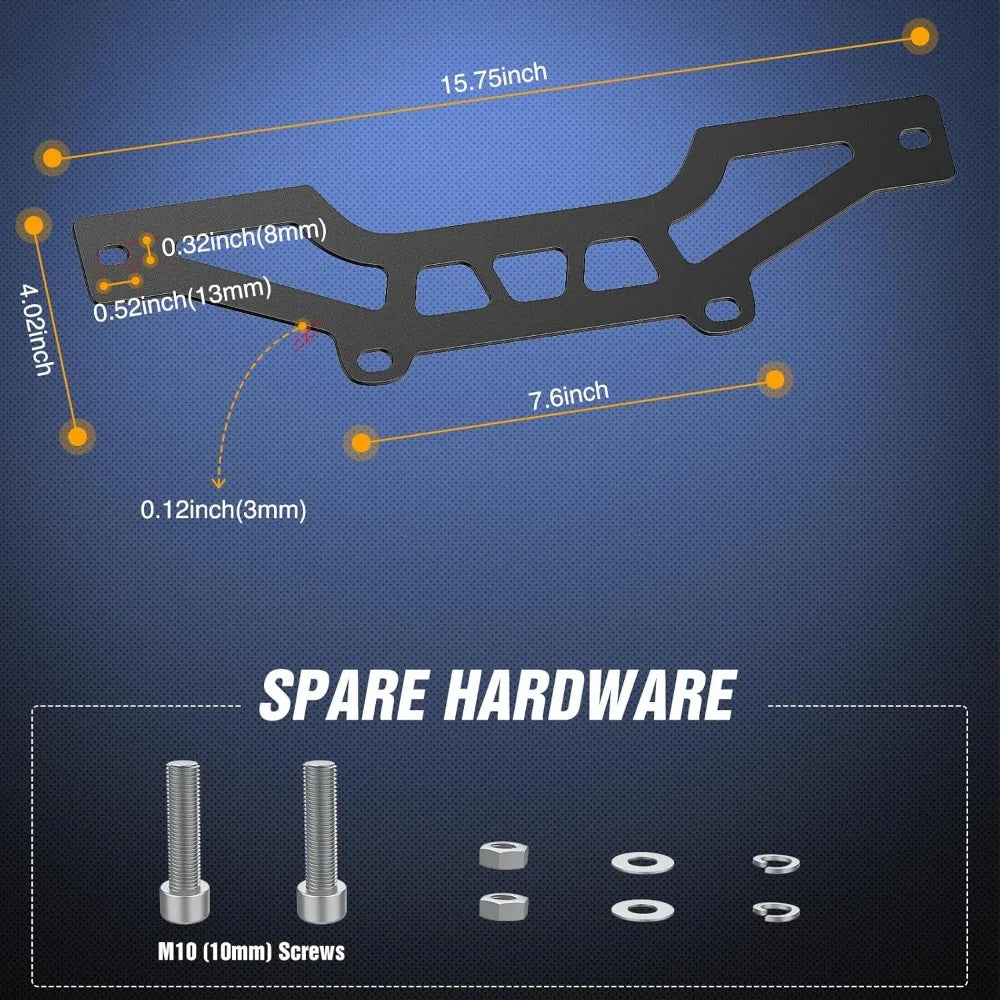 Spare hardware for UTV front side light bar mounting brackets including M10 screws and washers.