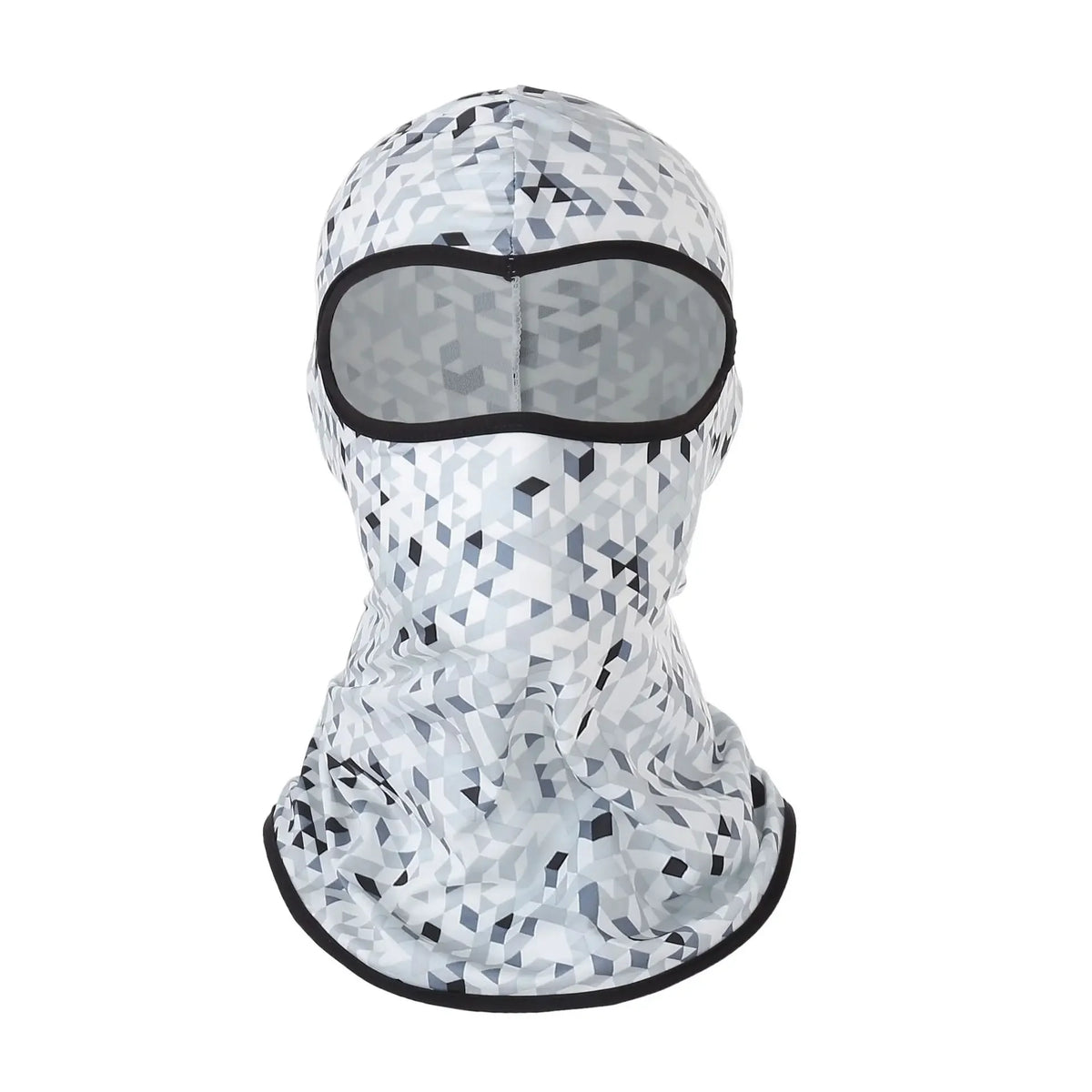 Gray and silver patterned all-weather windproof balaclava face mask for motorcycling