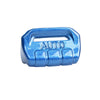 Blue automotive style button cover decoration for car windows.