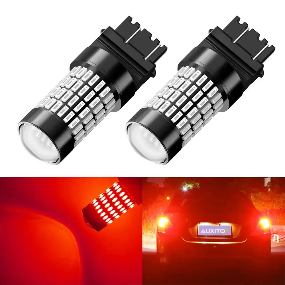 A pair of multi-color LED brake lights designed for vehicle installation.