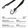 Black helmet stretch bandage featuring adjustable straps and elastic material