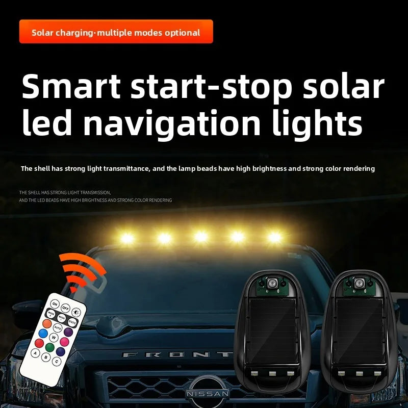 Smart Start-Stopp-Solar-LED-Navigationslichter auf einem Nissan-Fahrzeug