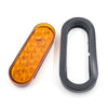 A pair of universal LED brake and marker lights, one orange and one black, shown against a white background.