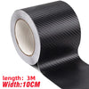 Película protectora para puertas de fibra de carbono negra, con 3 metros de largo y 10 cm de ancho