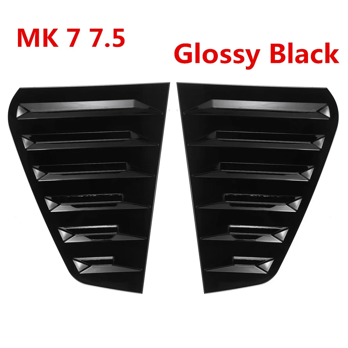 Glossy black MK 7 7.5 car rear window louver shutter trim for VW Golf