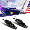 RGB chasing light whip for off-road vehicles with a black shock absorber and American flag backdrop