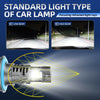 A close-up view of a standard light type car lamp showing focused light rays from an LED bulb.