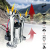 A silver dual air horn kit is shown with sound level indicators ranging from 10dB to 600dB.
