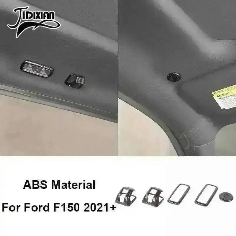 ABS material trim kit for Ford F150 2021+ featuring various interior components.