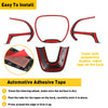 Set of automotive double-sided tape and trim covers for steering wheel installation