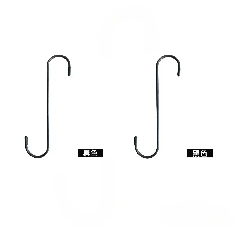 Two black car brake caliper hangers for axle and suspension.