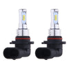 A pair of high-performance 80W LED headlight bulbs with metal bases and yellow light sources.