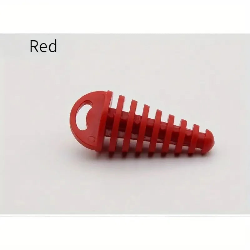 Bouchon de lavage universel pour échappement de moto rouge.