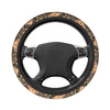 Black steering wheel covers with a camouflage pattern for car styling