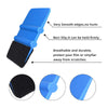 A blue vinyl wrapping tool with a black felt pad, designed for smooth application and scratch protection.