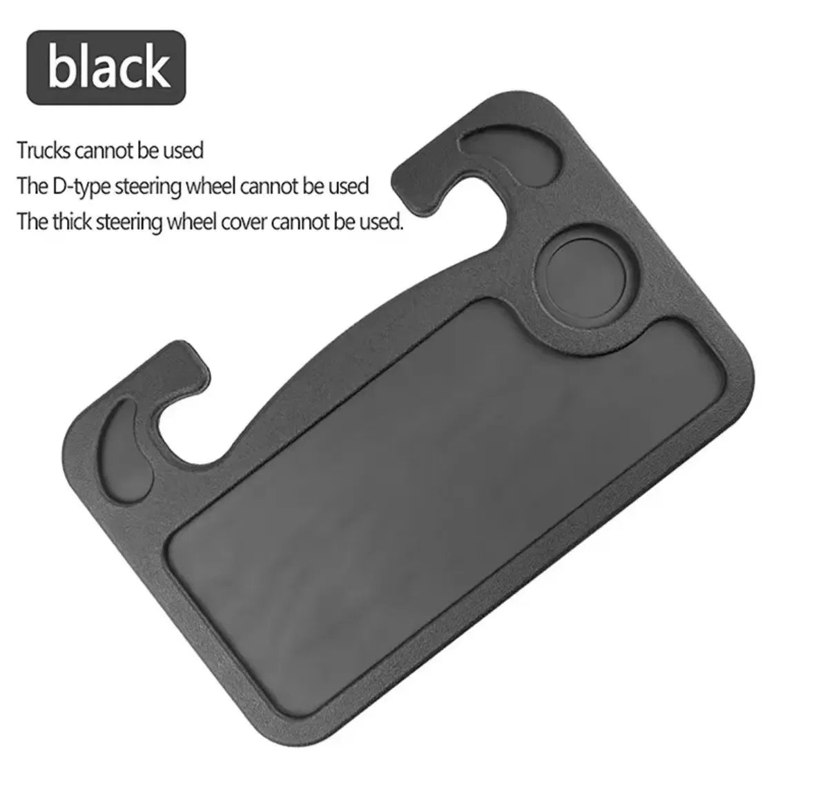 Schwarzer multifunktionaler Organizer-Tray für verschiedene Lenkräder