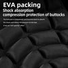 Black EVA packing material showing a compressed pad designed for shock absorption and protection.