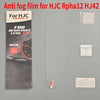 Anti fog film for HJC Rpha12 HJ42 includes a clear visor, alcohol pads, and a cleaning wipe.