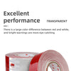 Roll of red and white high-visibility reflective decal for trucks and vehicles