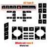 A set of eight black electronic switches and components for an AC Type B repair kit.