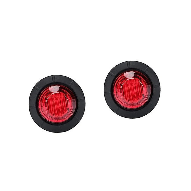 Round LED side marker lights for trucks, trailers, and RVs