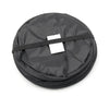 Black waterproof collapsible bag designed for a car trash can.