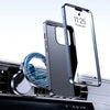 A foldable magnetic car mount is shown with various magnetic field stability and communication features.