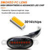 Vista cercana de un chip LED de lente ahumado y conector para luces de despeje de camionetas y SUVs.