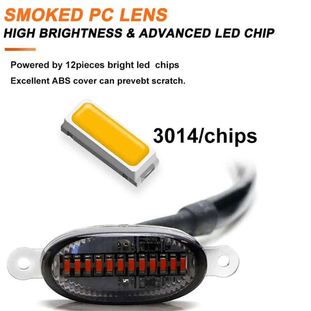 Vista cercana de un chip LED de lente ahumado y conector para luces de despeje de camionetas y SUVs.