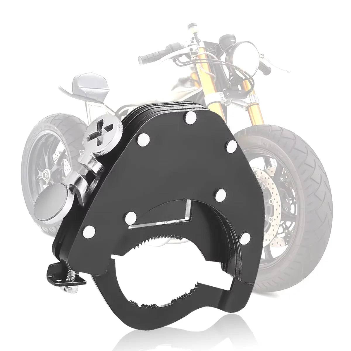 Empuñadura de acelerador de control de crucero de motocicleta negra montada en el manillar.