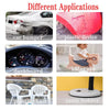Various applications of a 50W plastic welder kit including car bumper repair, household fixes, and lamp holder.