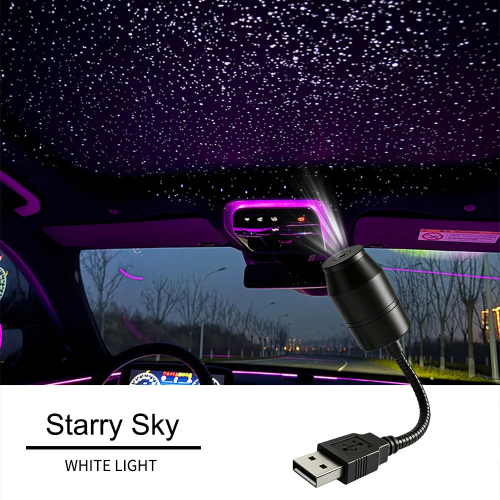 Galaxy-Projektor für die Auto-Innenausstattung mit violettem Sternenhimmel-Effekt