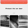 Three images showing car door sill protectors installed on a Ford F-150 vehicle.