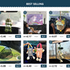 A collection of hanging car sun visors and anti-glare protection accessories displayed for sale.