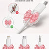 Pink bow cable protectors designed to shield joints, prevent fraying, and extend the life of lightning and Type-C cables.