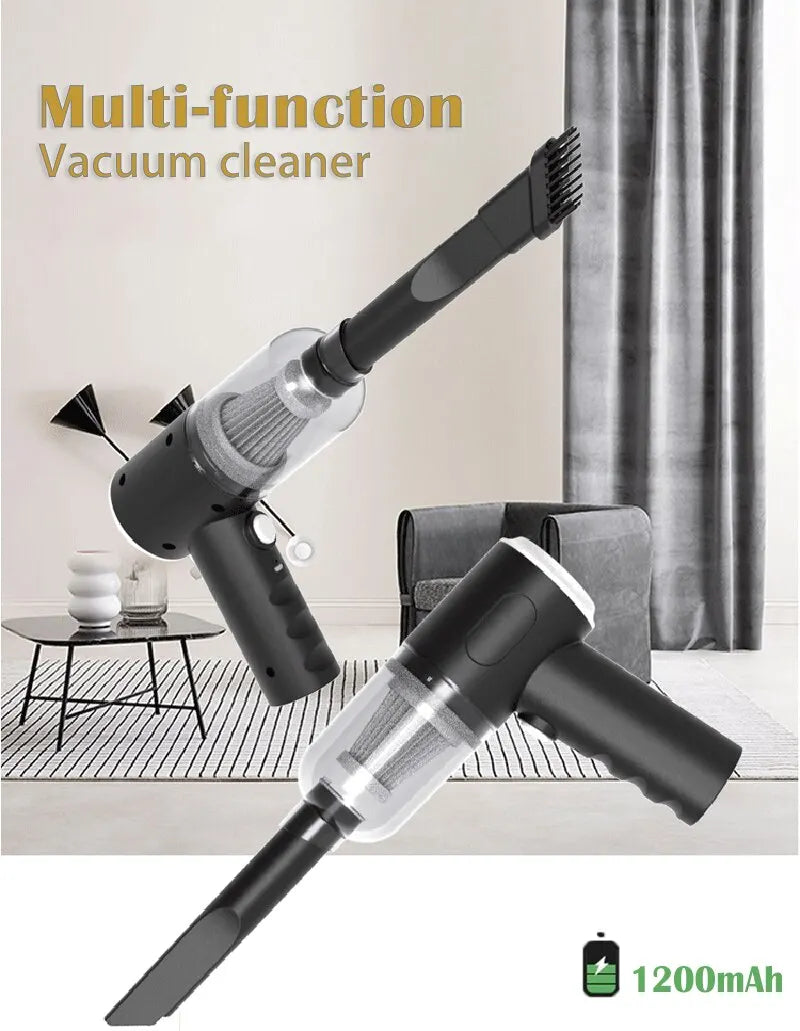 Aspirateur multifonction avec accessoire à brosse motorisé, présenté sur fond clair.