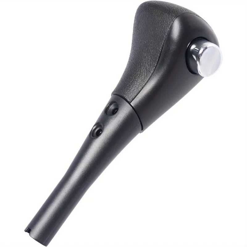 A close-up view of a replacement gear shifter knob for a Honda Accord, featuring a black body and a silver cap.