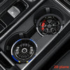 Black silicone coasters featuring racing wheel hub designs in various colors and finishes.