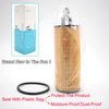 OEM quality oil filter packaged in a plastic bag for protection and moisture/dust-proof storage