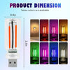 A white USB touch dimmable LED night light with seven available colors displayed in various lighting conditions.